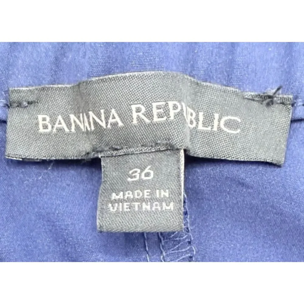 Banana Republic Men 36X31 Navy Straight Leg Chino Pants Lightweight